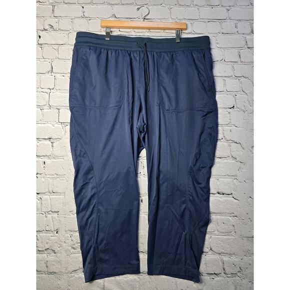 The North Face Aphrodite Motion Capri Pants Navy Blue Drawstring New Size 3X - Picture 1 of 13